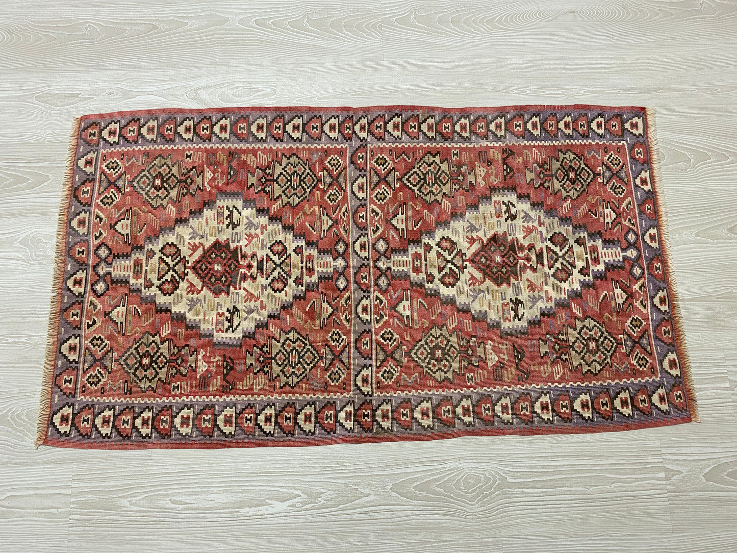 Vintage Senneh Kilim Rug