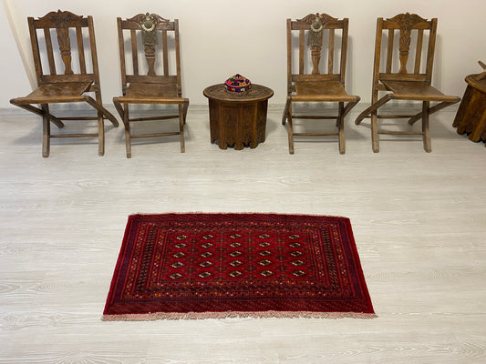 Small Turkoman Buhara Carpet Rug