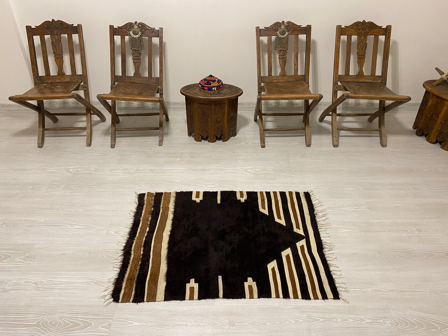 Manta Siirt negra Kilim シルト・バッタニエ シイルトブランケット