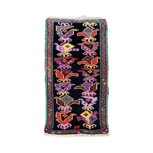 Colorful Small Tribal Carpet Yastik Rug