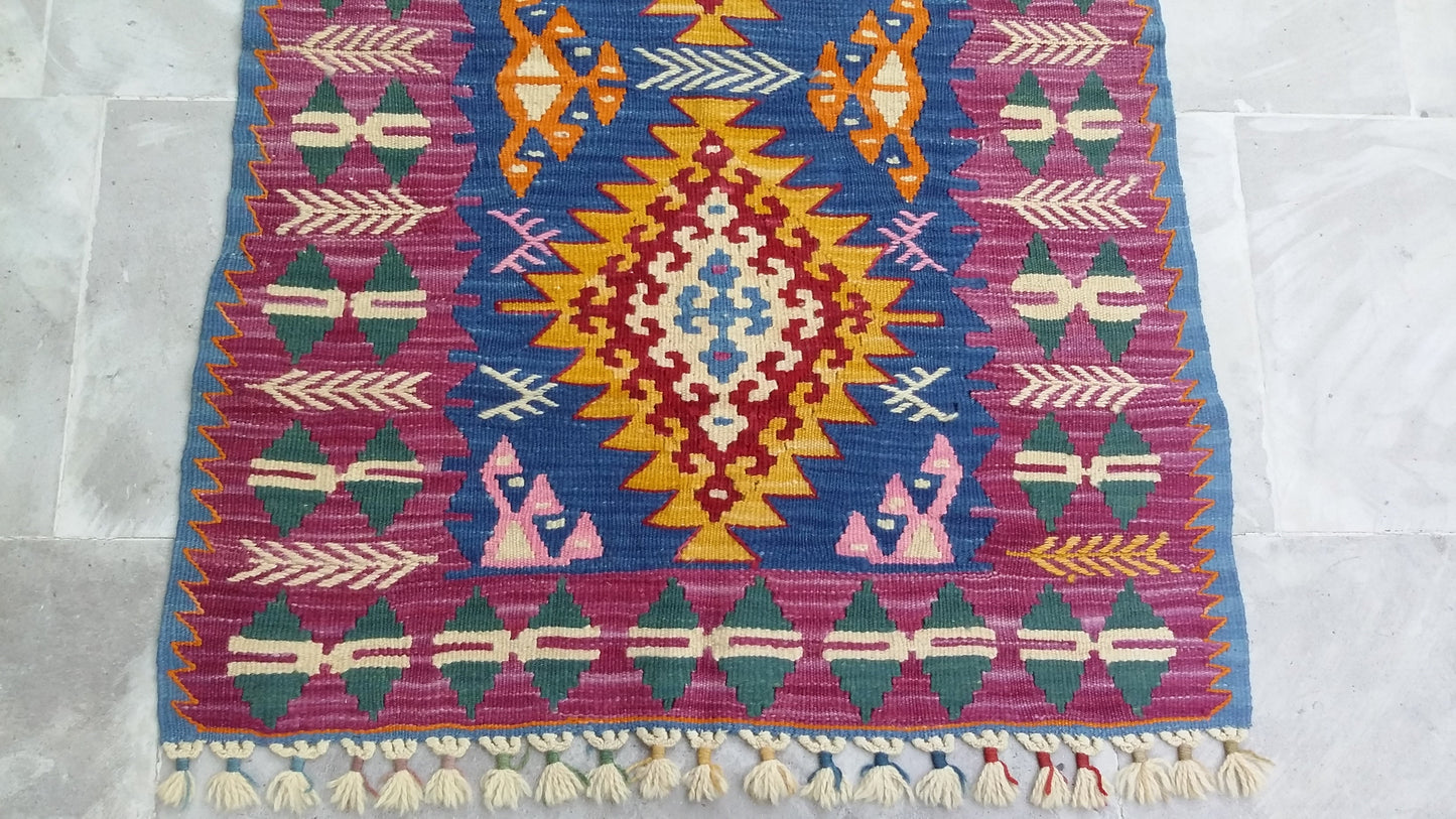 Special Turkish Kayseri Basakli Kilim - Kilim Art Gallery