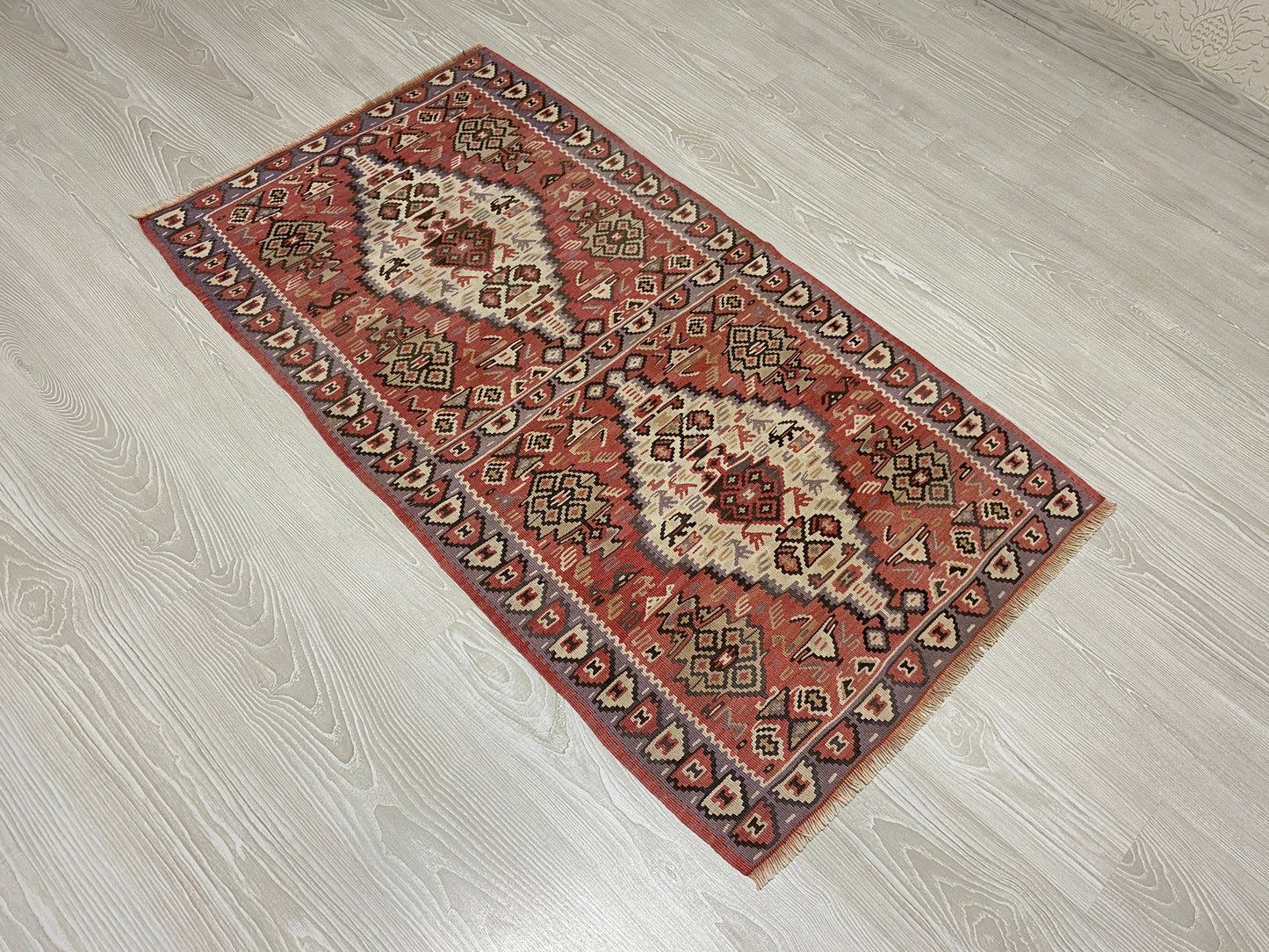 Vintage Senneh Kilim Rug - Kilim Art Gallery