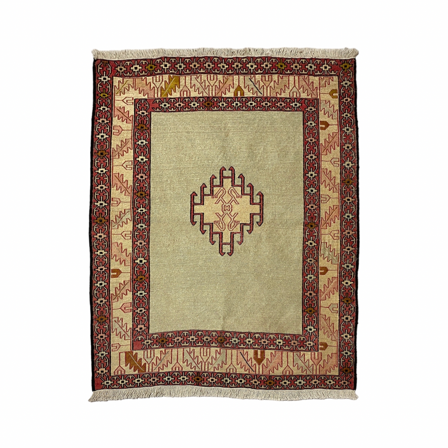 Tribal Silk Soumak Kilim Rug