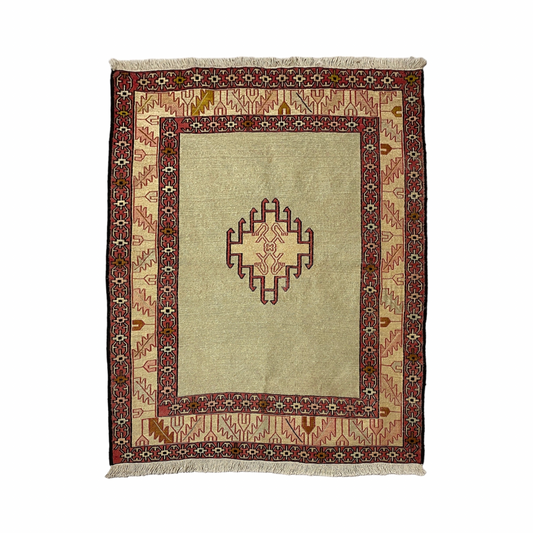 Alfombra kilim soumak de seda tribal