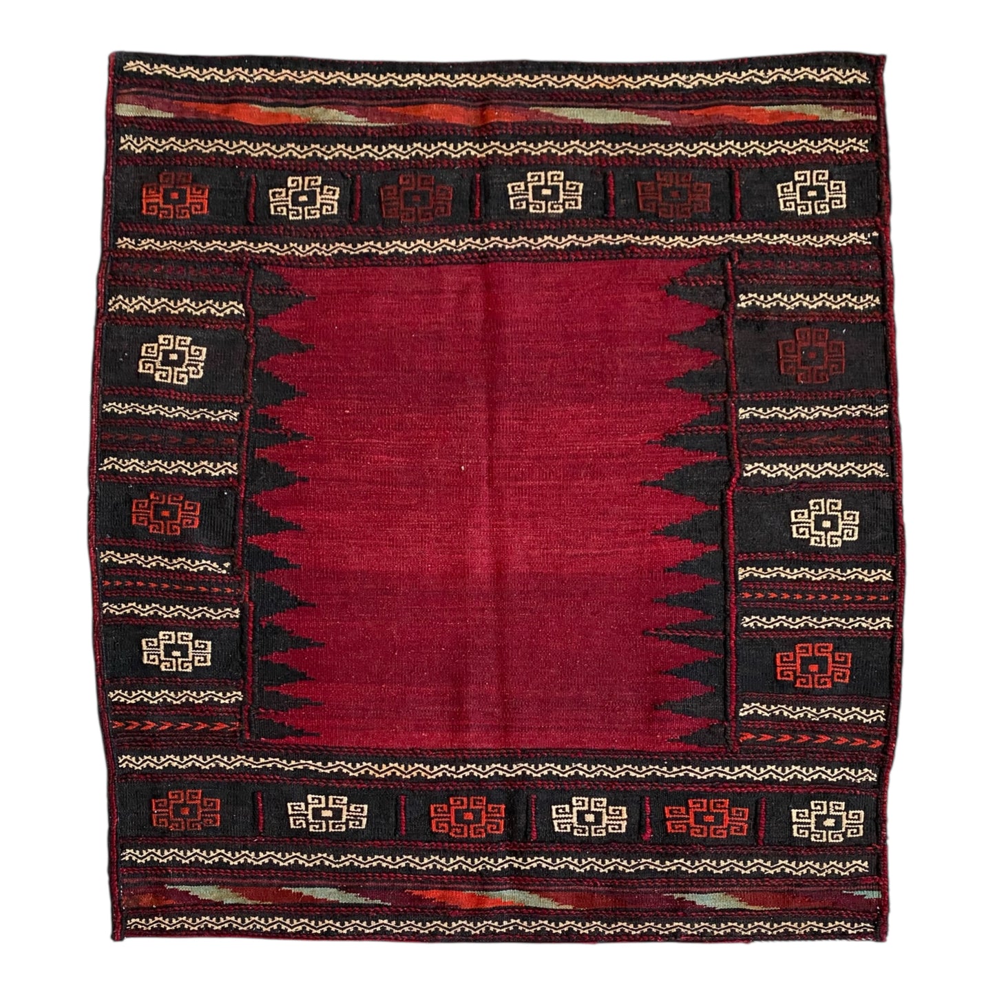 Red Afshar Sofra / Sofraeh Kilim Rug