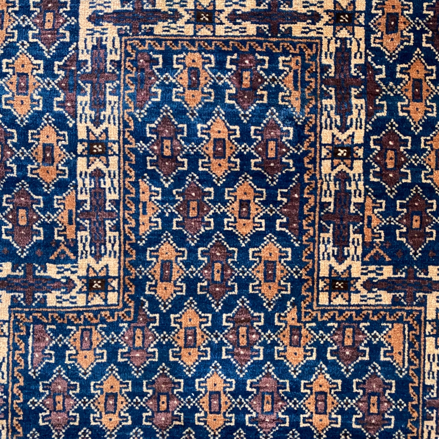 Tribal Blue Dowry Prayer Mat Carpet Rug