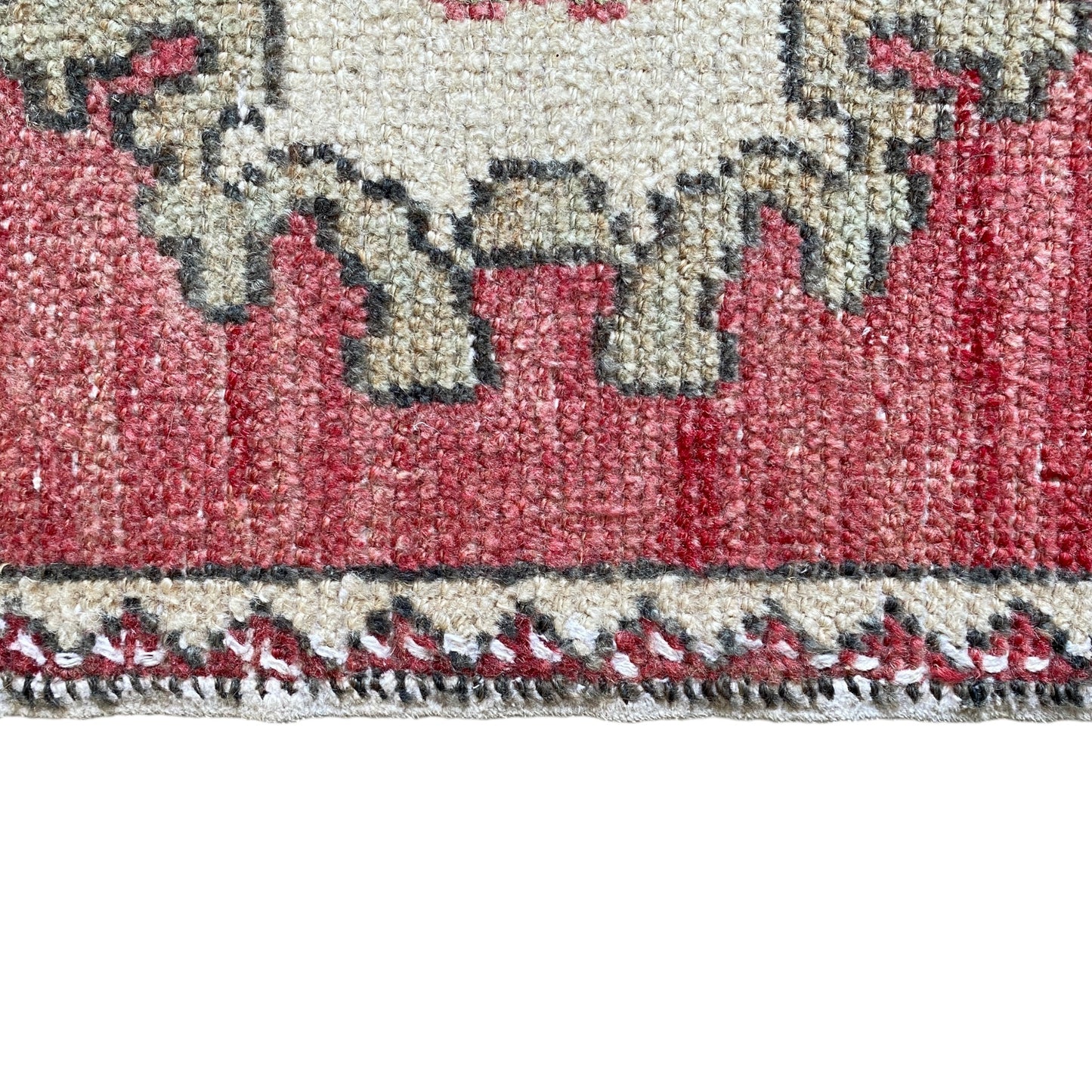 Vintage Turkish Oushak Rug Doormat