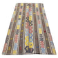 Alfombra Kilim Cicim nómada tribal a rayas