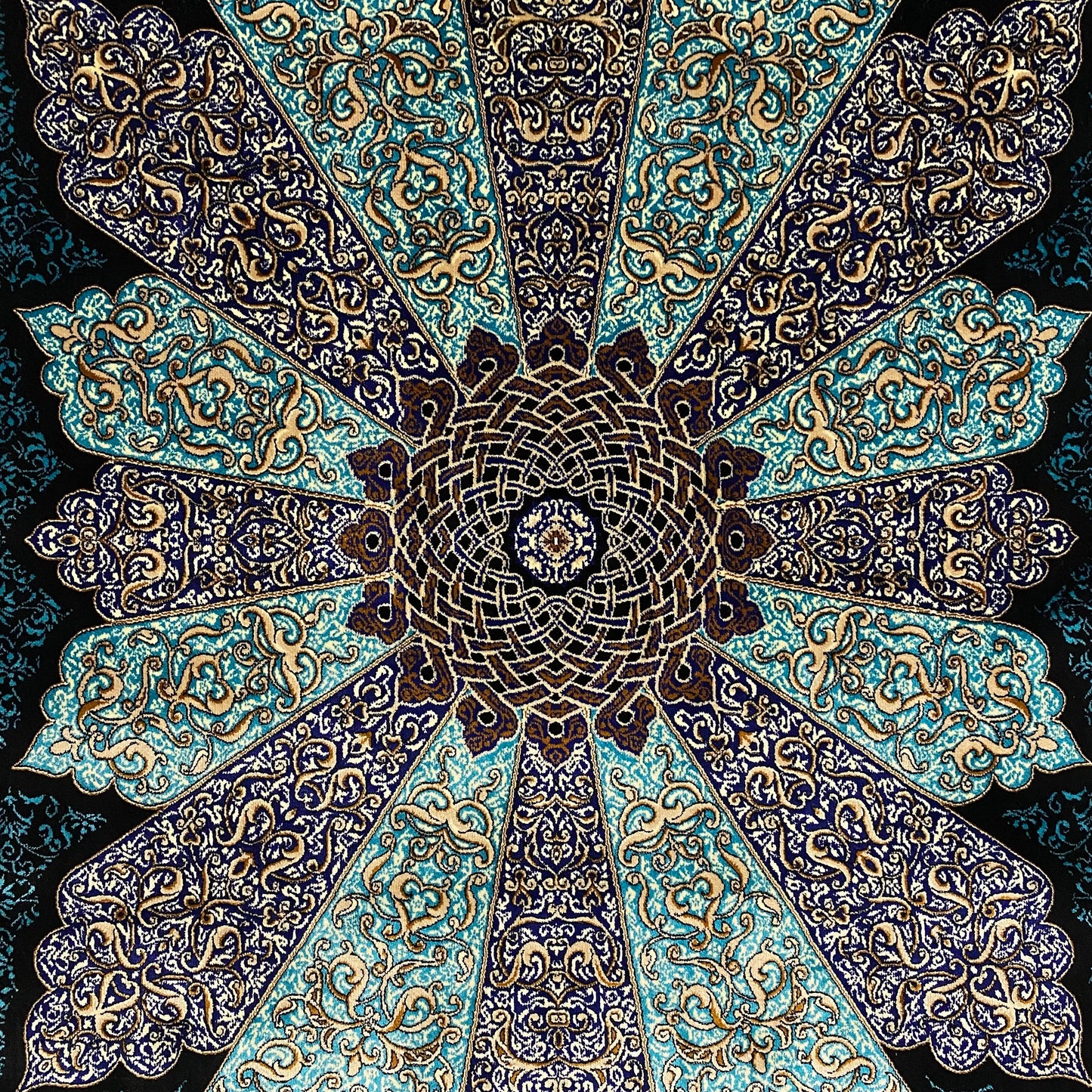 10 Ft Turquoise Blue Silk Runner Rug - Kilim Art Gallery