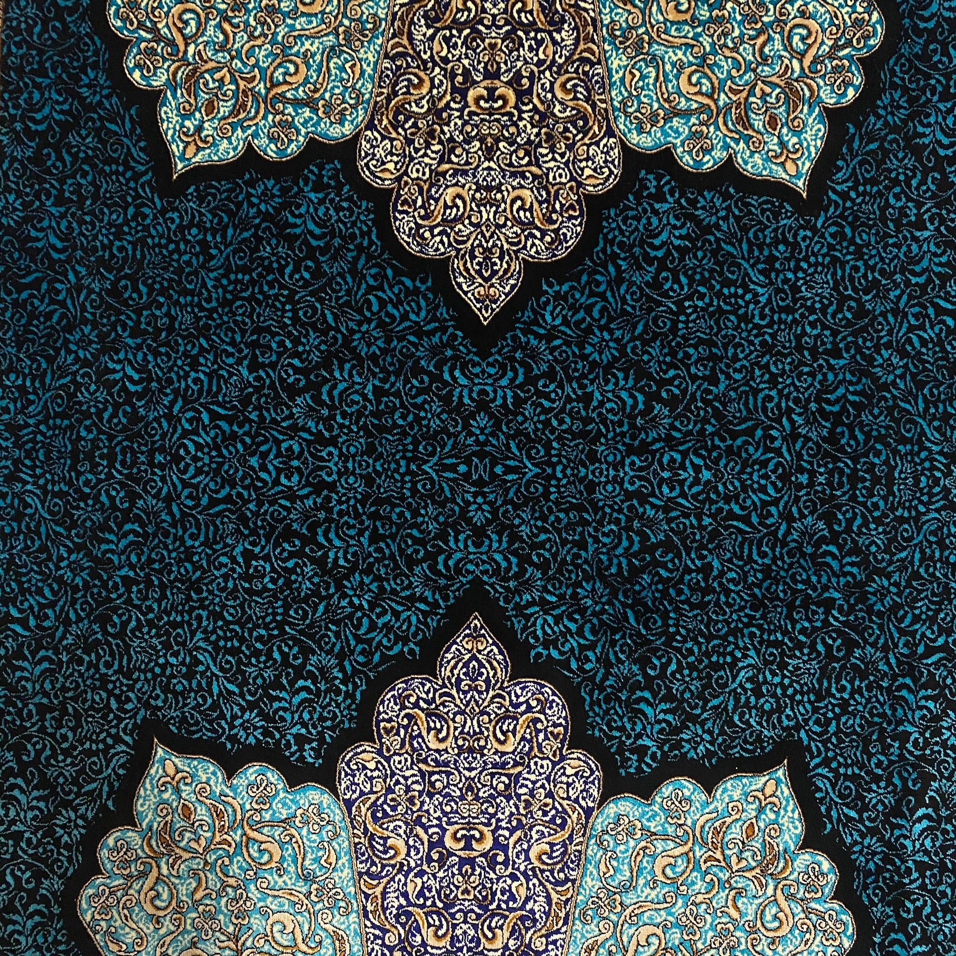 10 Ft Turquoise Blue Silk Runner Rug - Kilim Art Gallery