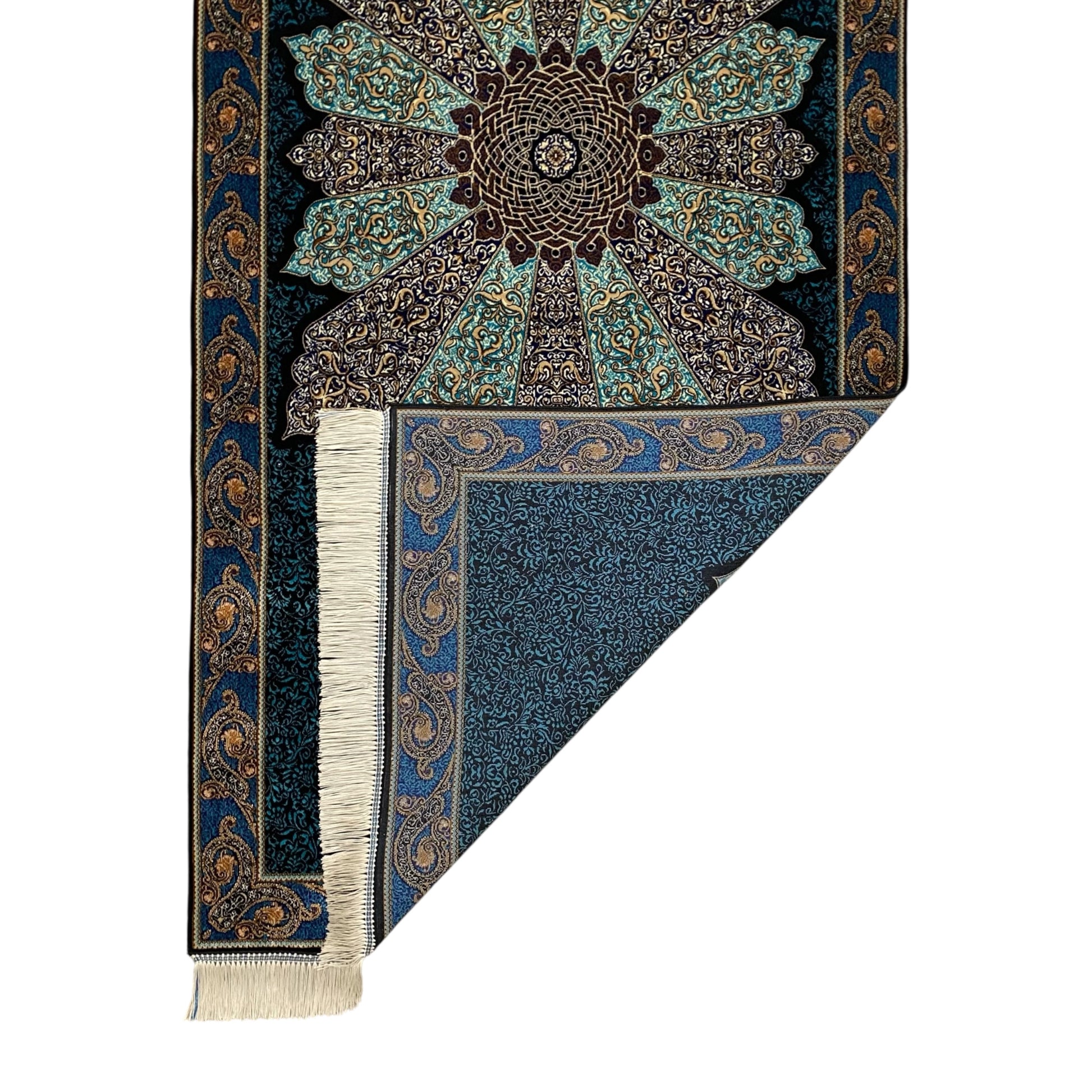 10 Ft Turquoise Blue Silk Runner Rug - Kilim Art Gallery