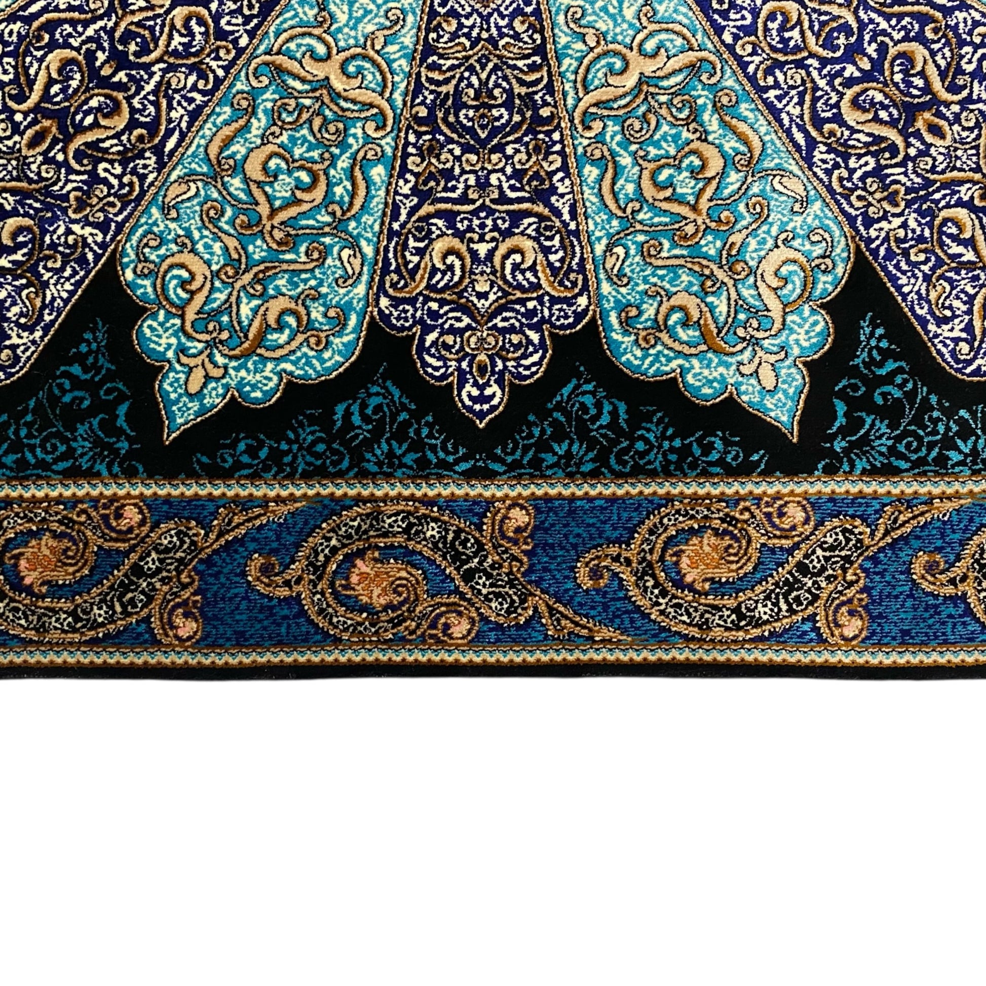 10 Ft Turquoise Blue Silk Runner Rug - Kilim Art Gallery