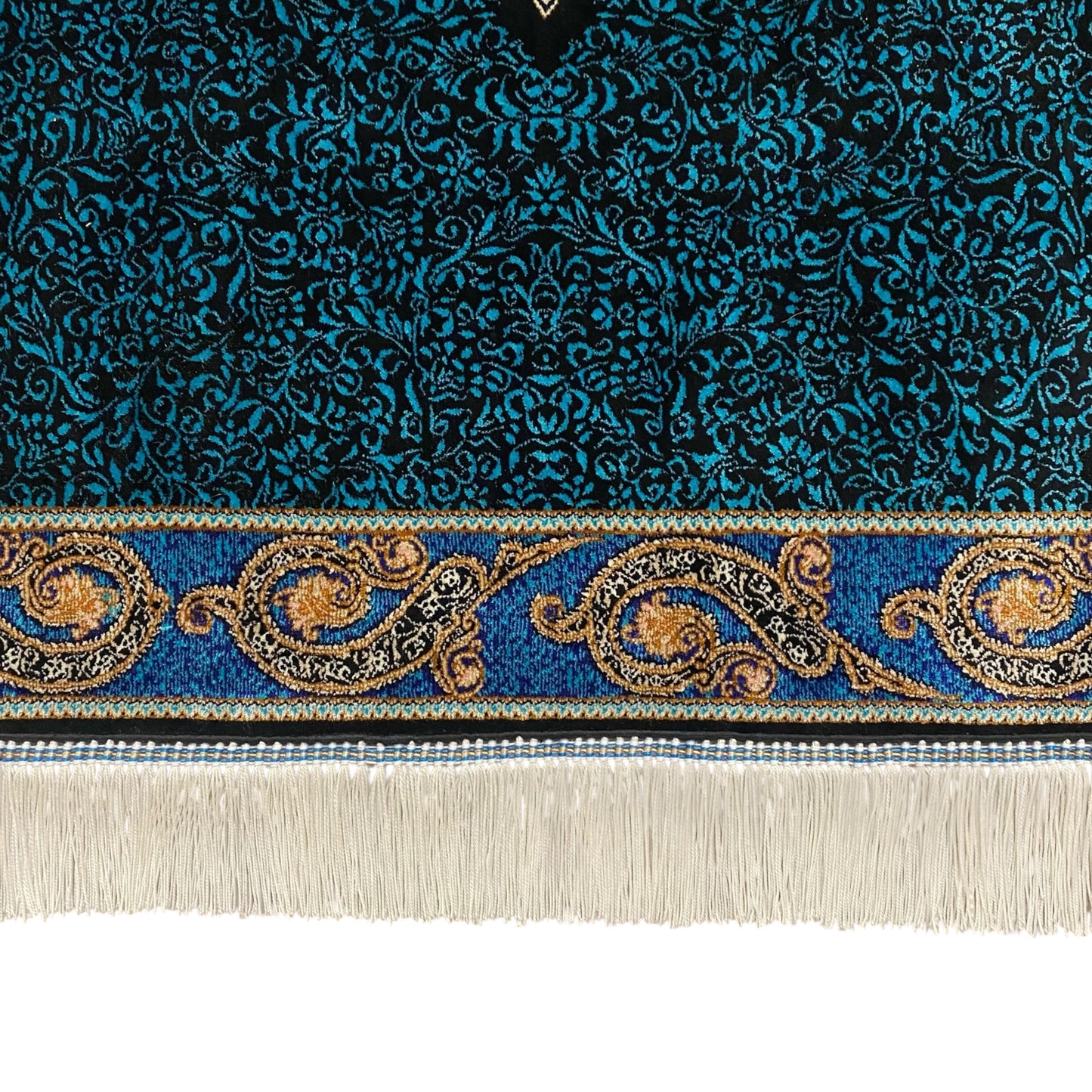 10 Ft Turquoise Blue Silk Runner Rug - Kilim Art Gallery