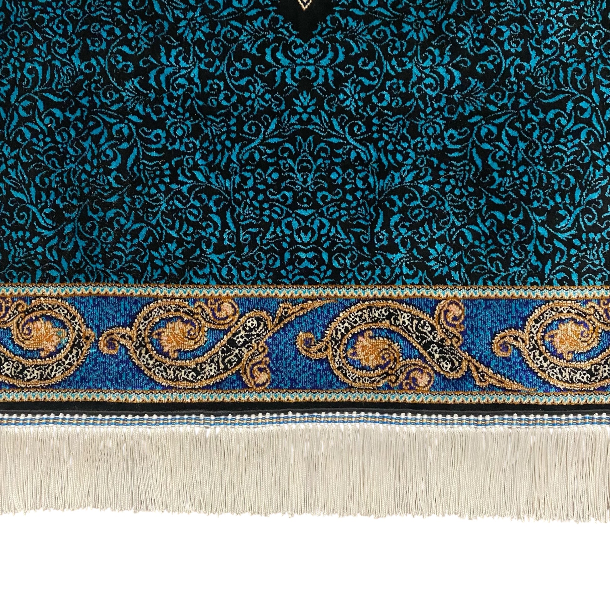 10 Ft Turquoise Blue Silk Runner Rug - Kilim Art Gallery