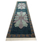 10 Ft Turquoise Blue Silk Runner Rug - Kilim Art Gallery