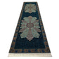 10 Ft Turquoise Blue Silk Runner Rug - Kilim Art Gallery