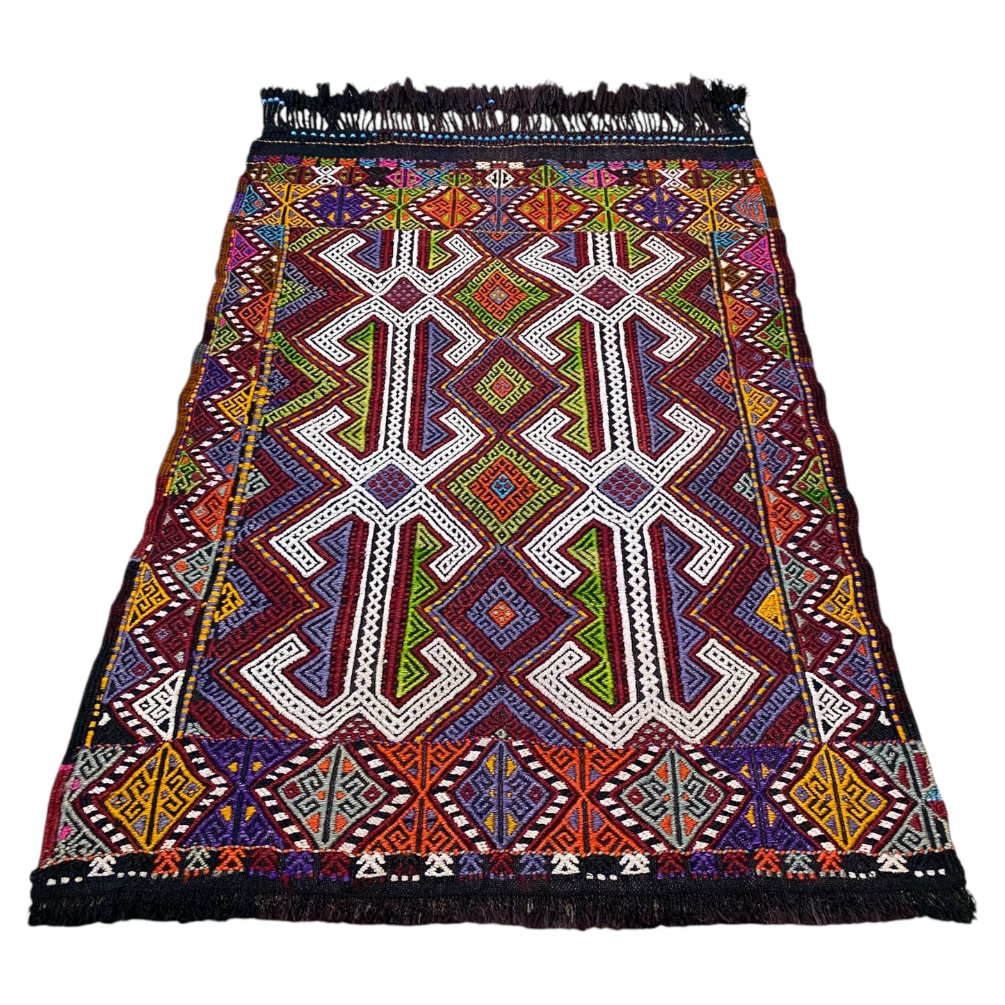 Collectable Nomadic Dowry Cicim Jijim Kilim Rug