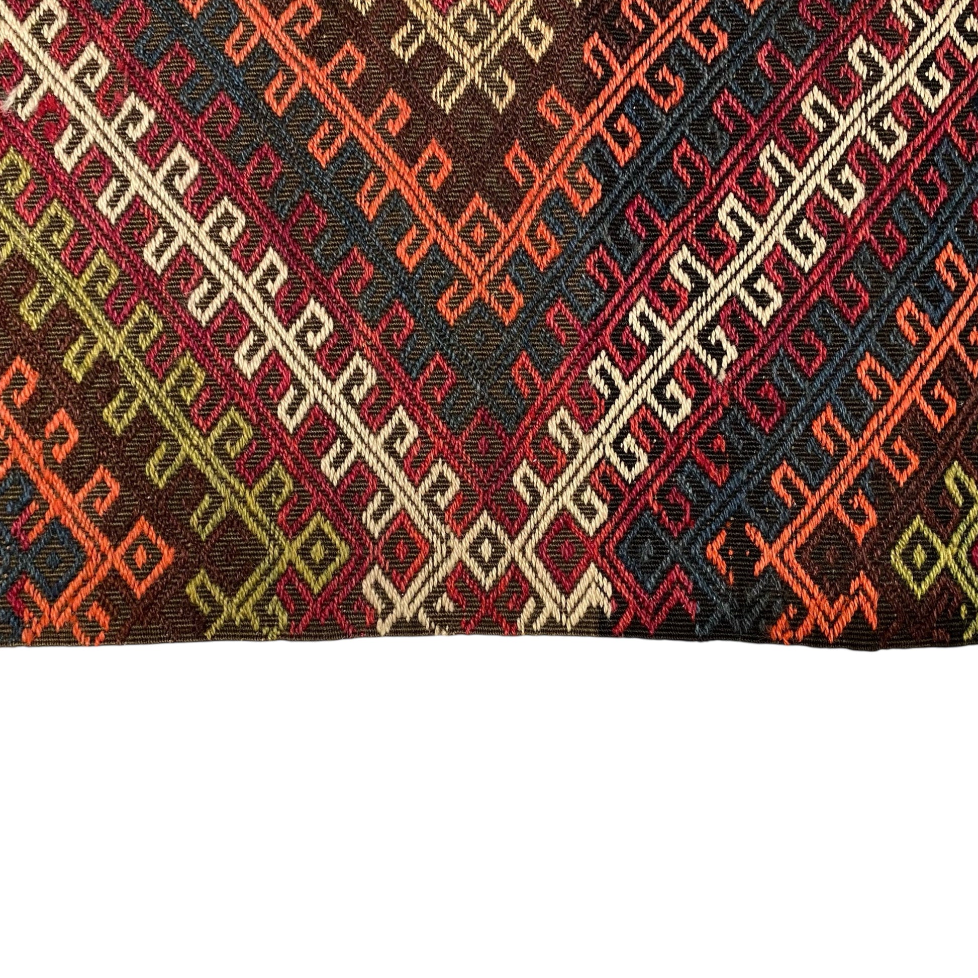 11' Ft Antique Malatya Arapgir Kilim Runner Cicim Rug - Kilim Art Gallery