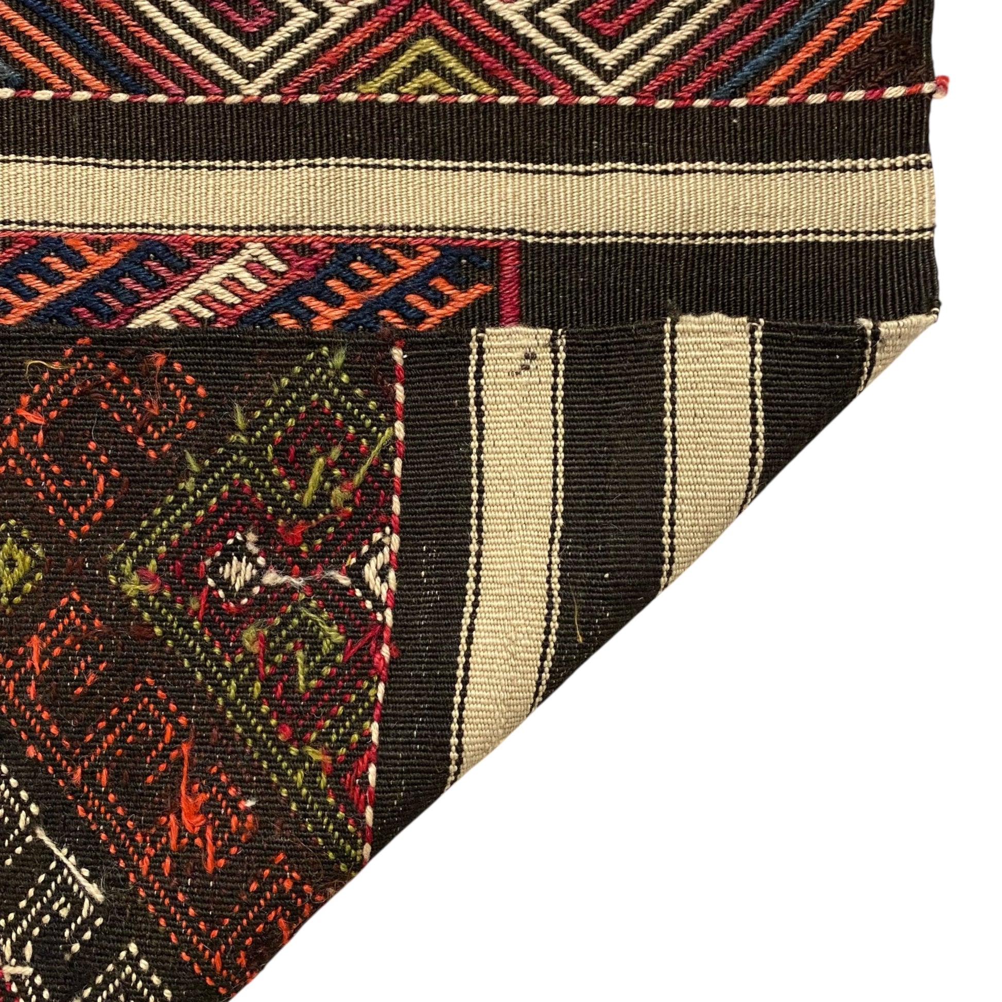 11' Ft Antique Malatya Arapgir Kilim Runner Cicim Rug - Kilim Art Gallery