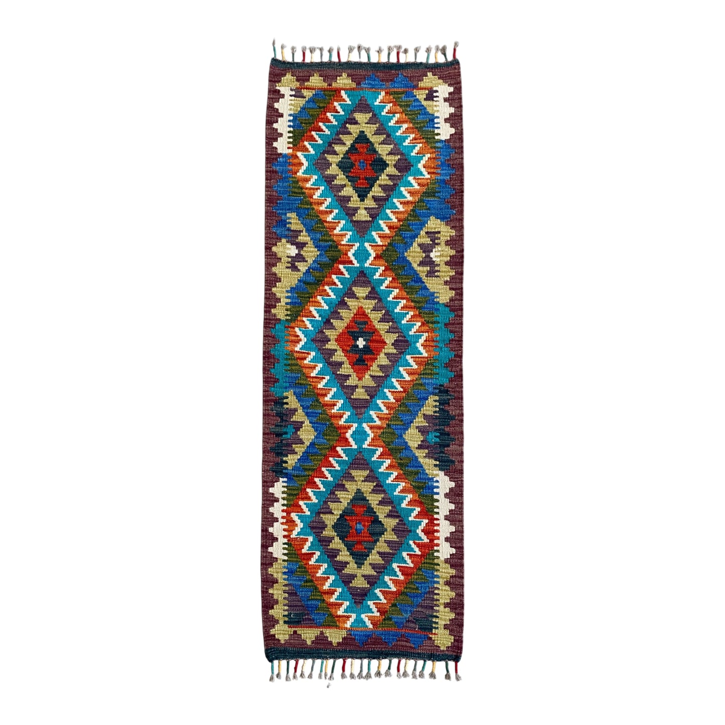 Aztec Blue Kilim Rug Runner