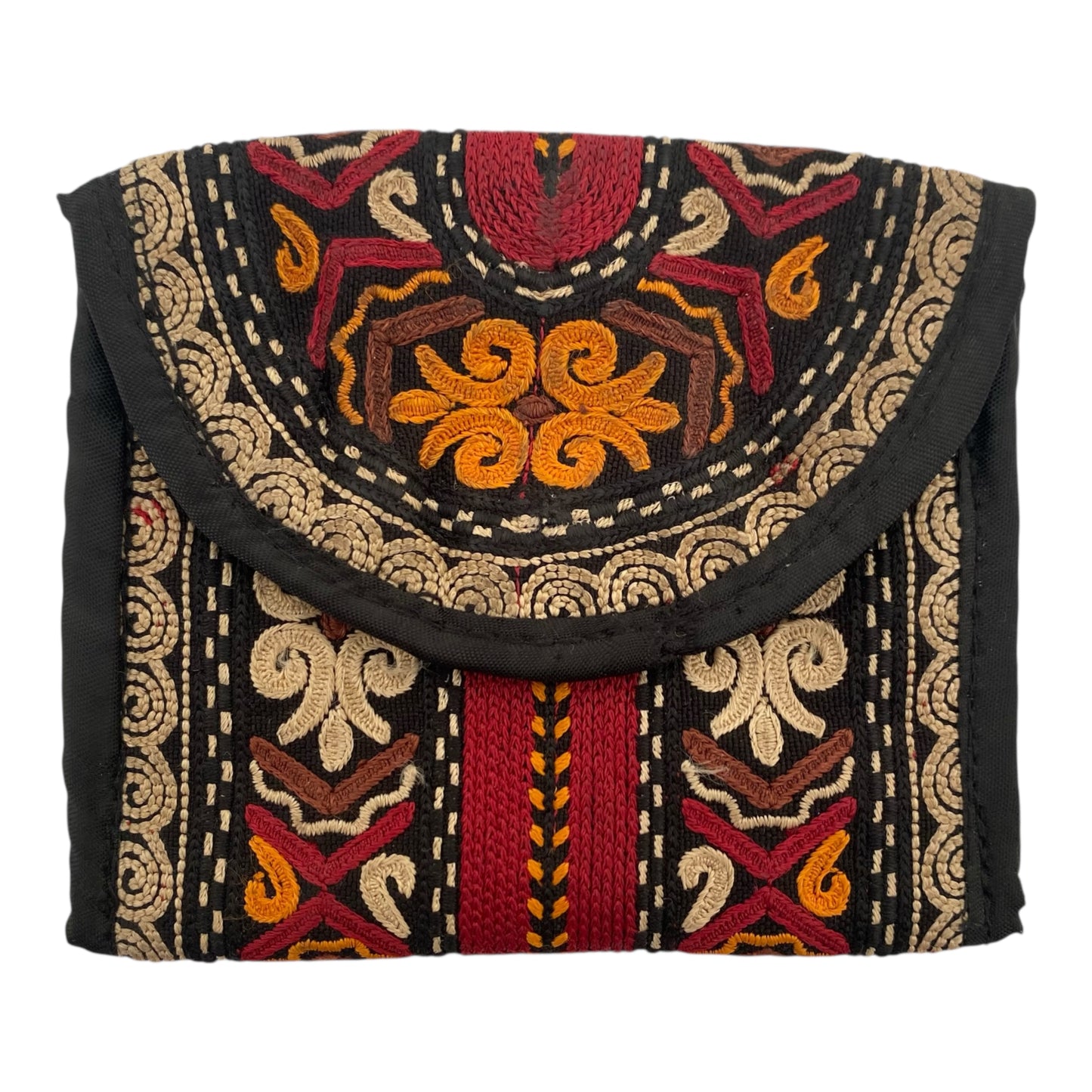 Uzbek Embroidered Boho Pouch Purse Case