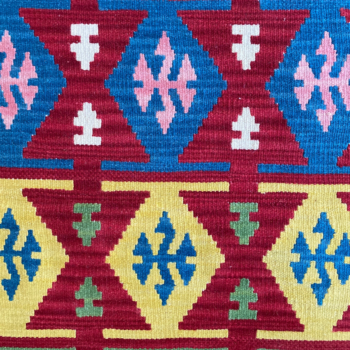 Vintage Turkish Kayseri Wool Kilim Rug