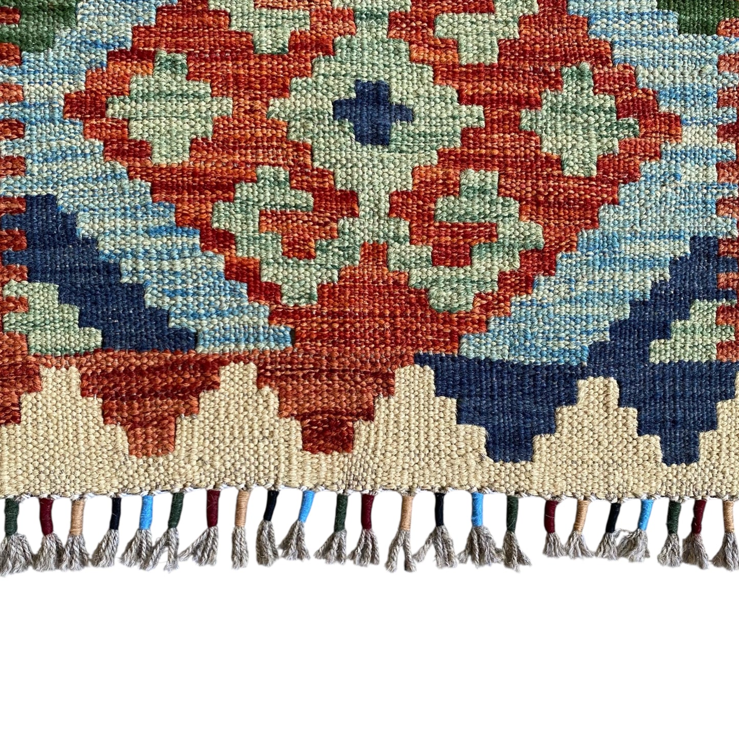 Turquoise Blue Kilim Runner Rug