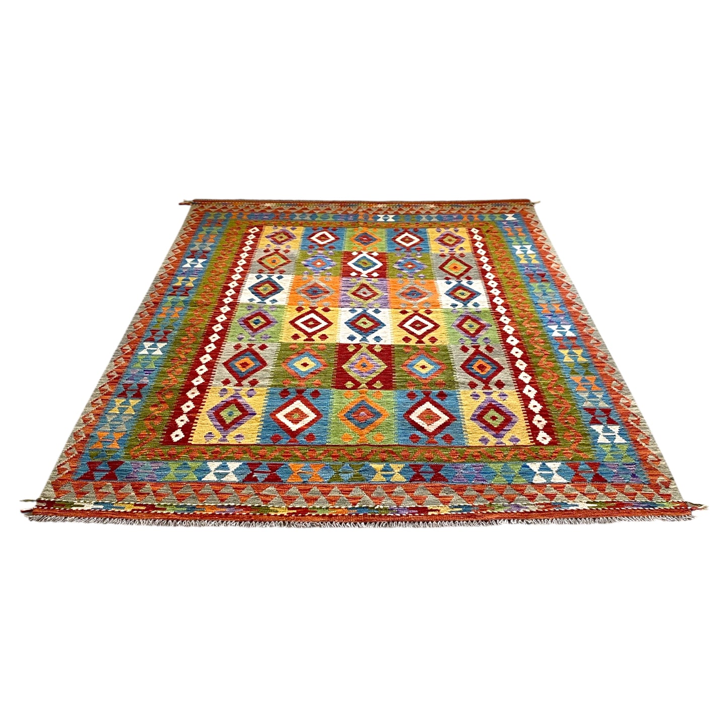 6'x8' Colorful Tribal Kelim Rug