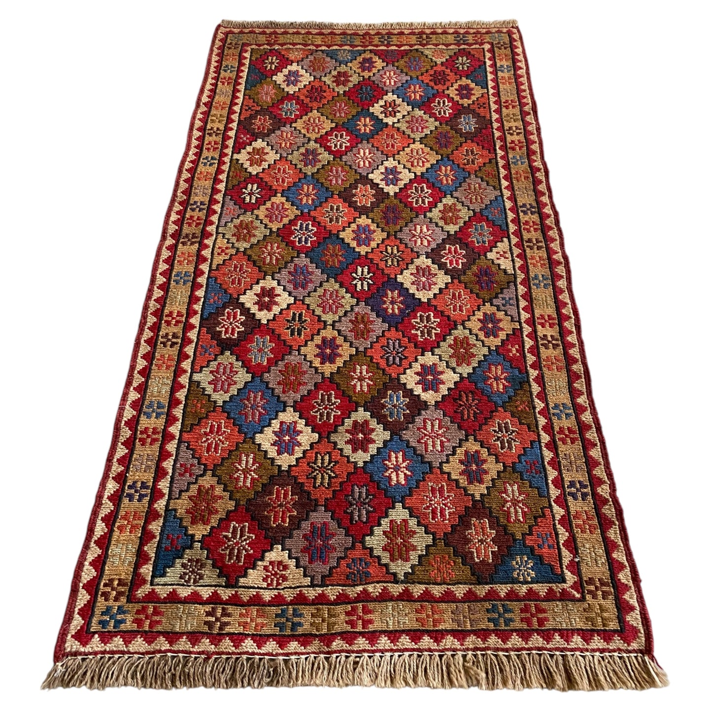 Small Tribal Caucasian Soumak Rug