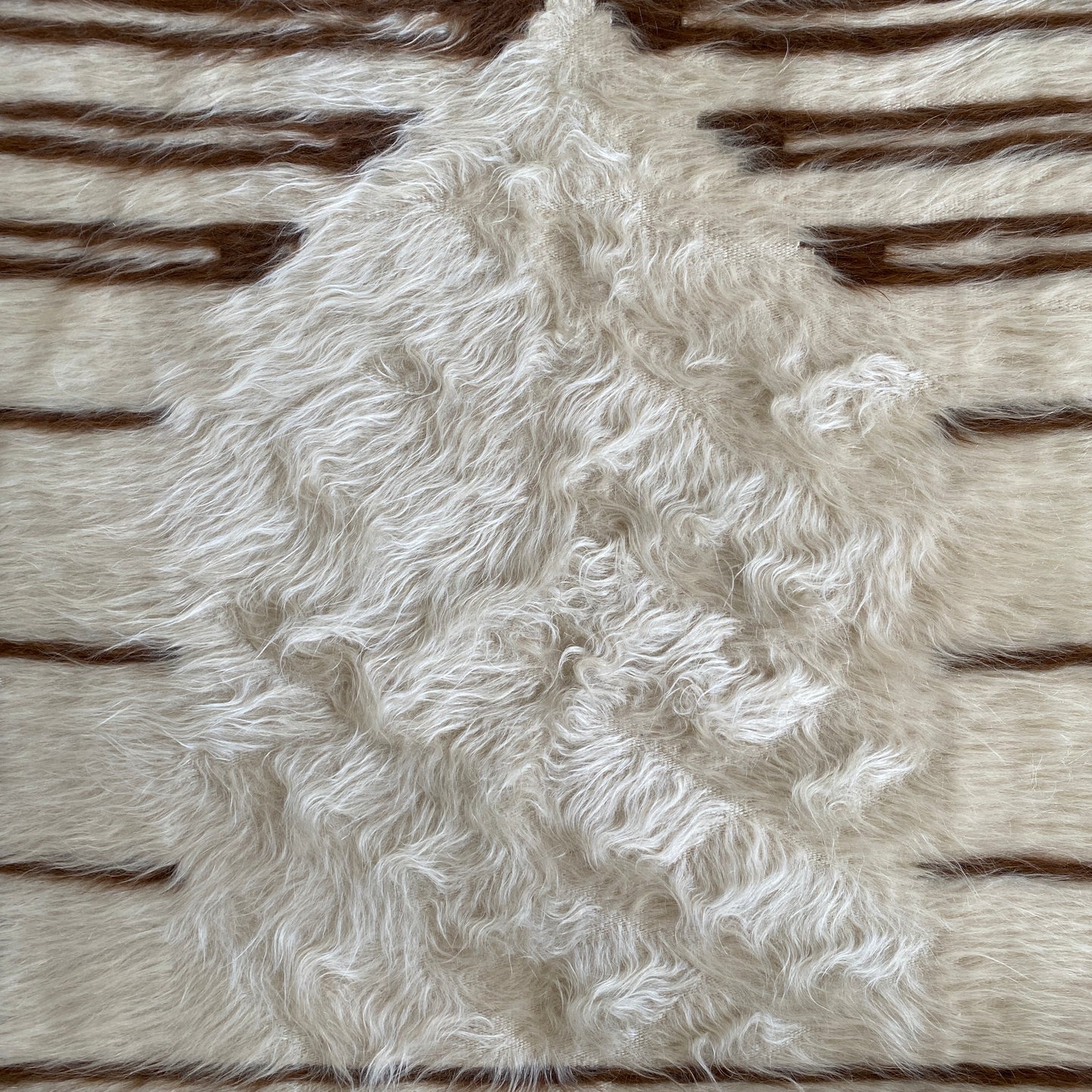 Vintage Angora Mohair Siirt Blanket Kilim Rug