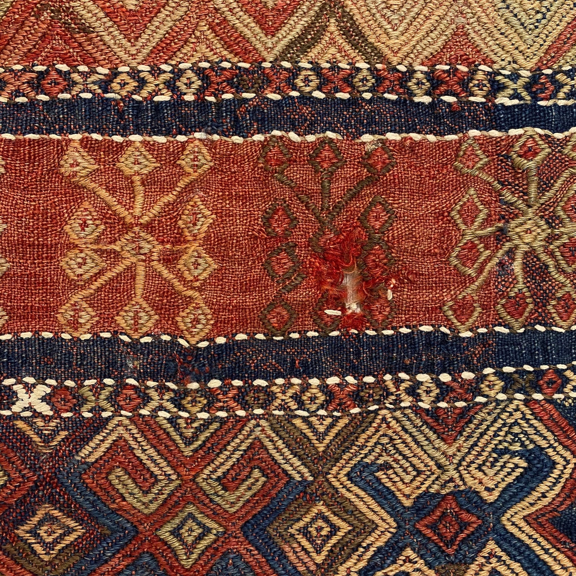 1mX1m Square Malatya Reshwan Cicim Kilim - Kilim Art Gallery