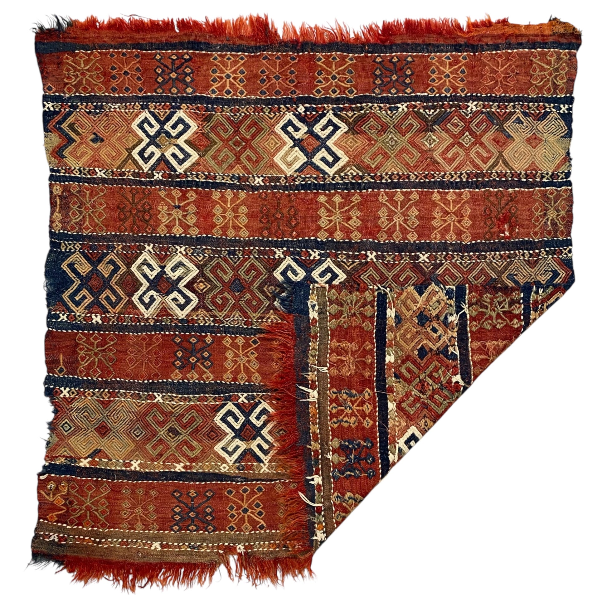 1mX1m Square Malatya Reshwan Cicim Kilim - Kilim Art Gallery
