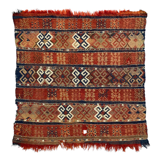 1mX1m Square Malatya Reshwan Cicim Kilim - Kilim Art Gallery