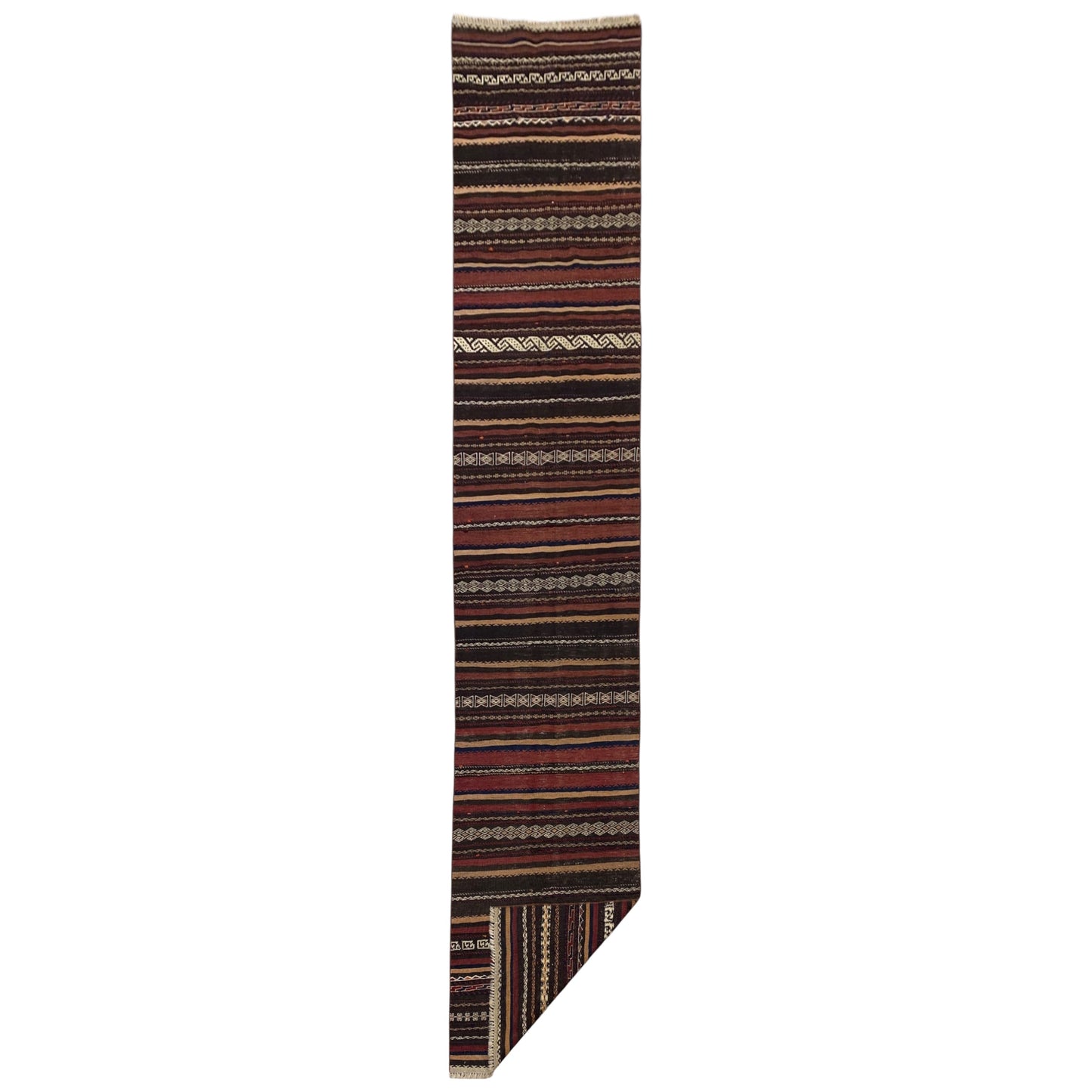 2' x 10' Vintage Striped Design Hallway Kitchen Decor Tribal Kilim Runner Rug - Kilim Art Gallery