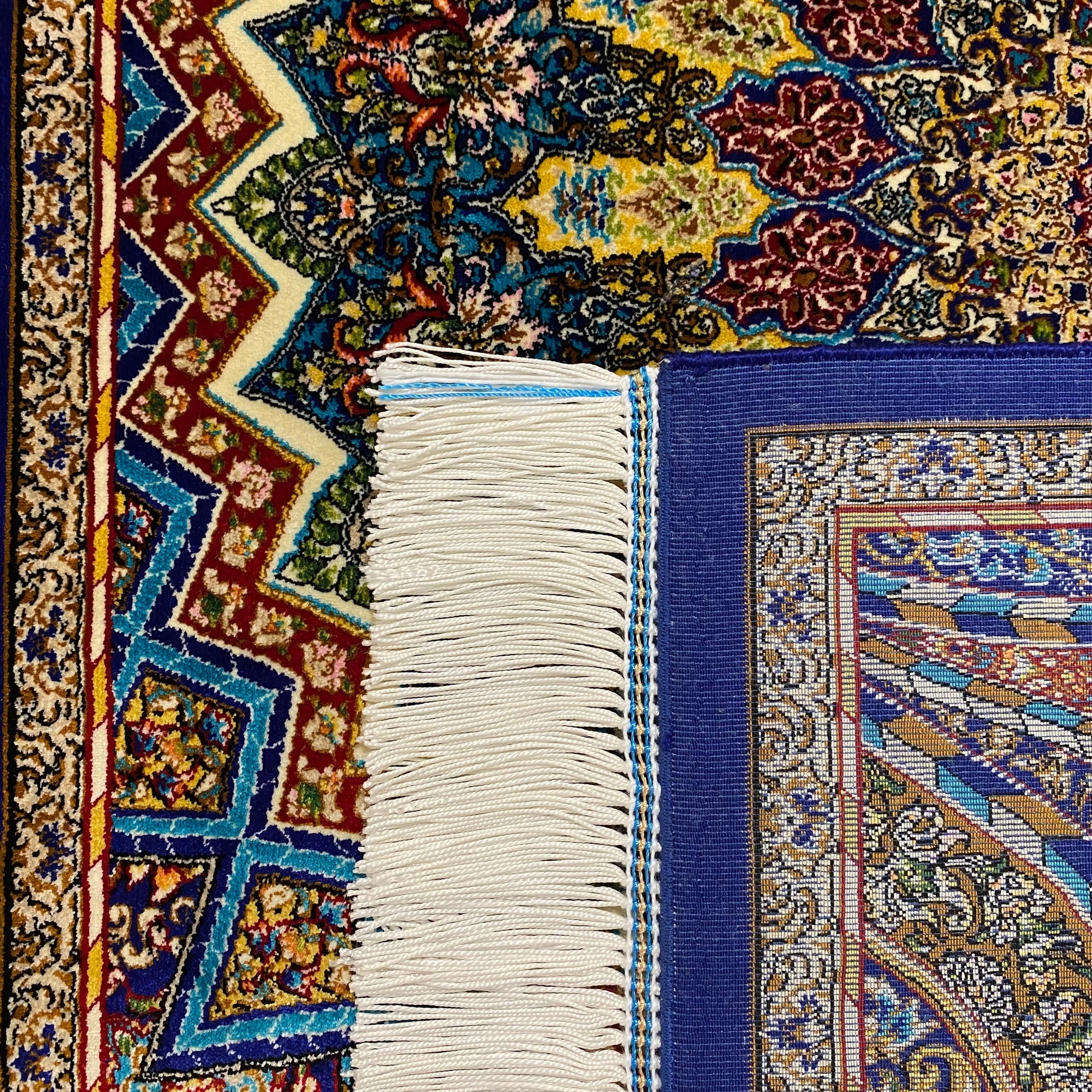 2' x 3' Blue Silk Rug - Kilim Art Gallery