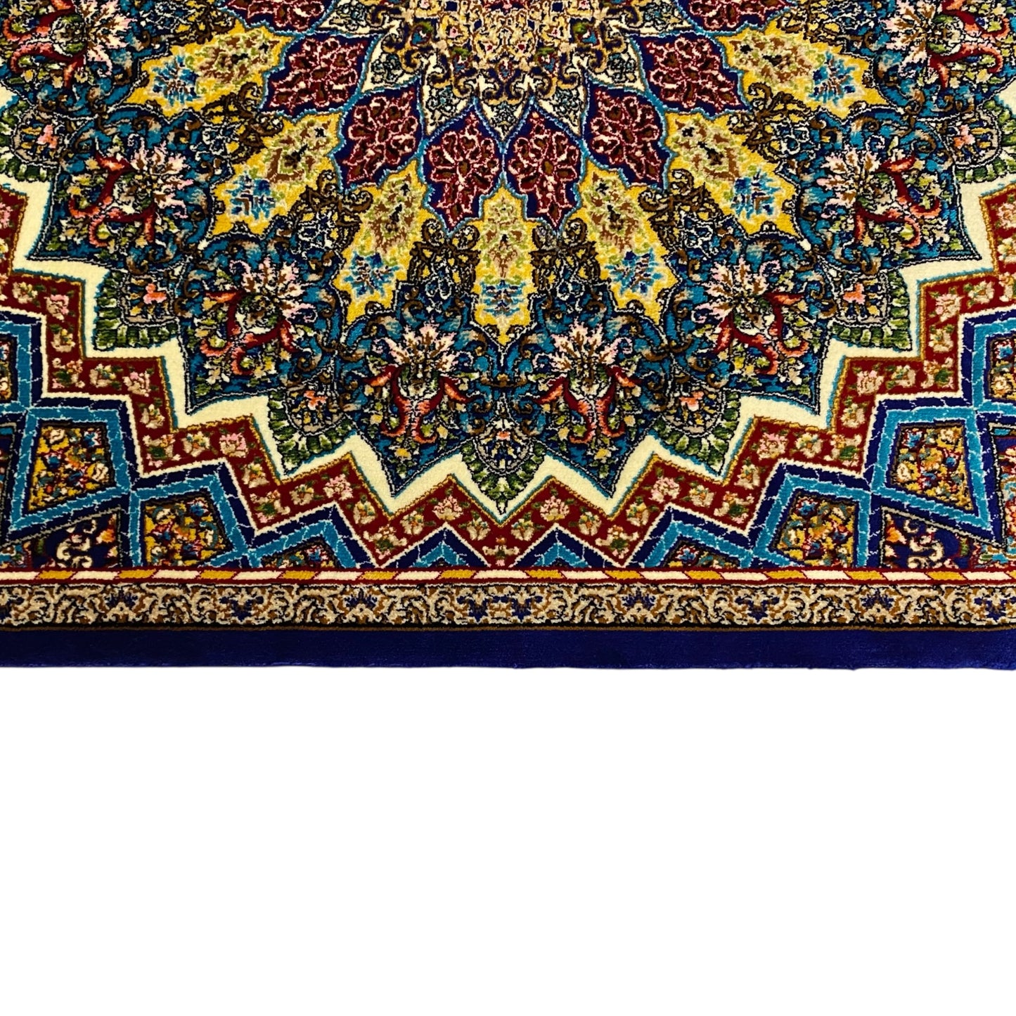 2' x 3' Blue Silk Rug - Kilim Art Gallery