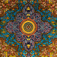 Small Square Modal Silk Rug