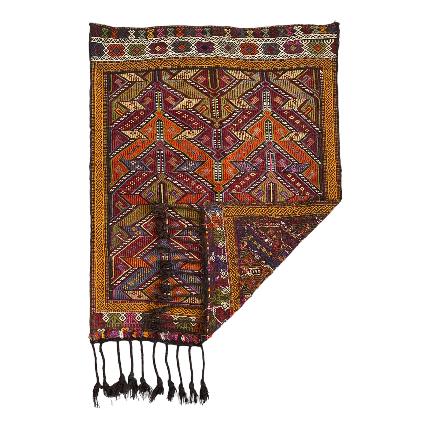 Nomadic Mut Cicim Kilim Rug Made for Dowry