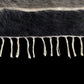 Alfombra Kilim turca de mohair y angora negra