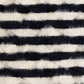 Alfombra Kilim estilo nórdico escandinavo con rayas blancas y negras de estilo turco