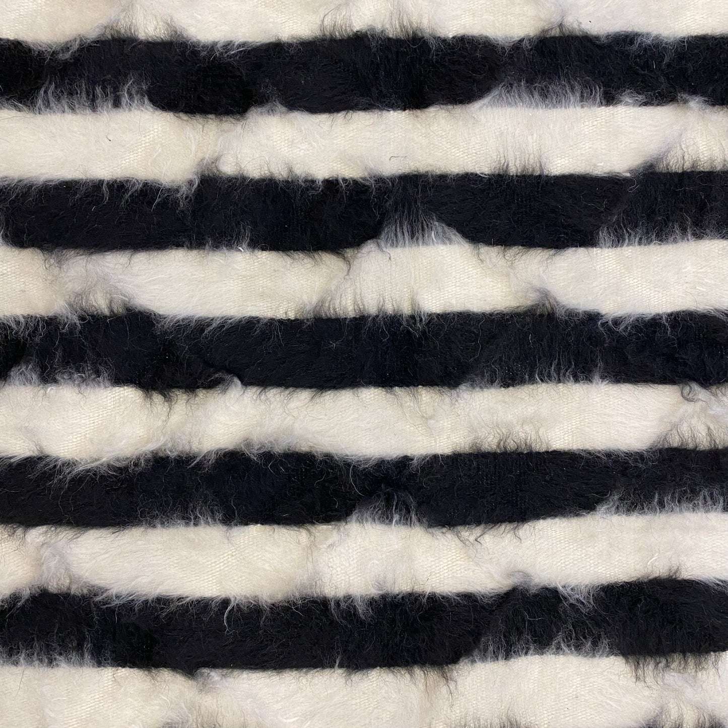 Nordic Scandinavian Style Black and White Striped Turkish Siirt Blanket Kilim Rug