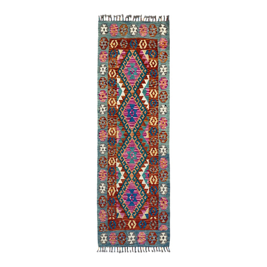 Bohemian Purple Kilim Rug Runner