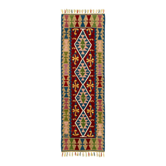 Alfombra de pasillo Kilim turca nueva Kayseri