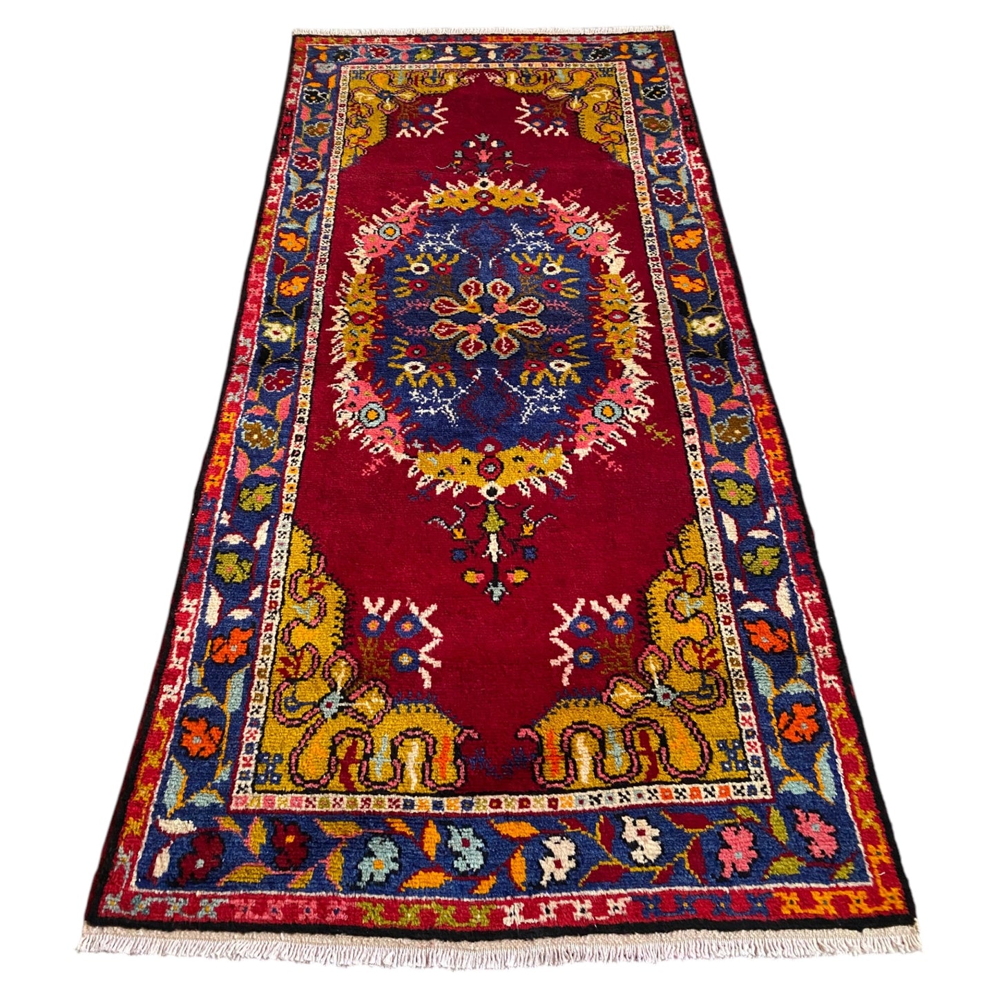 Vintage Turkish Güney / Kayaköy Carpet Rug