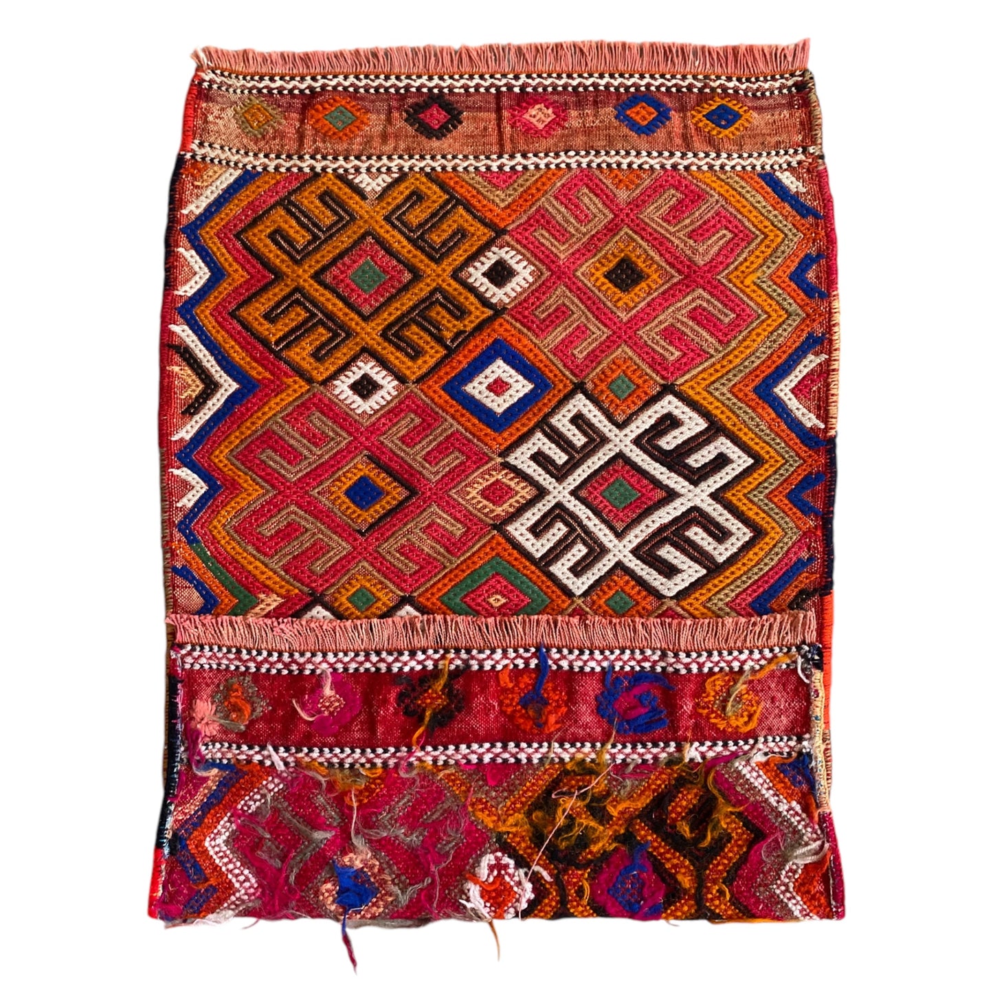 Boho Style Anatolian Nomadic Cicim Kilim Rug