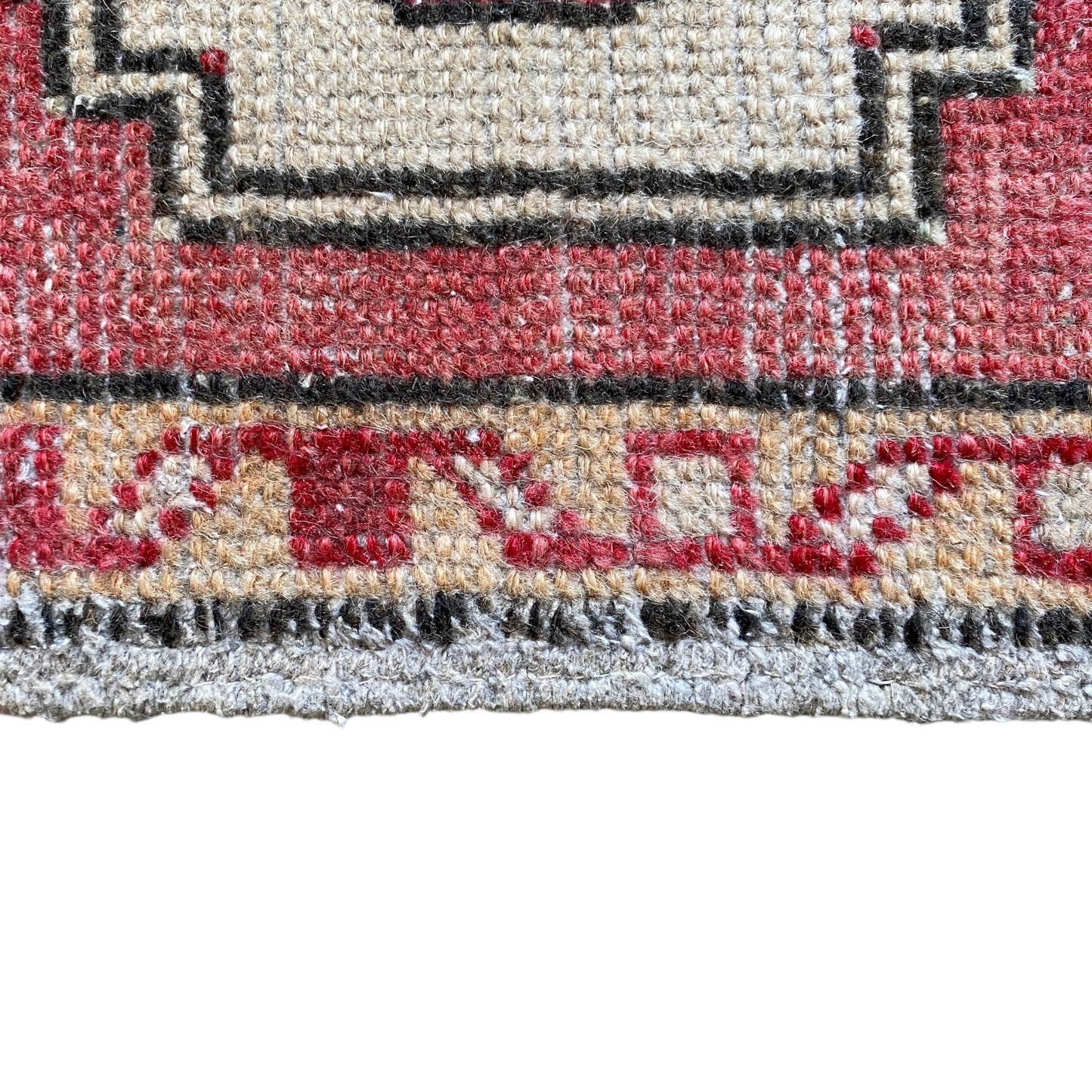 Vintage Turkish Oushak Carpet Doormat