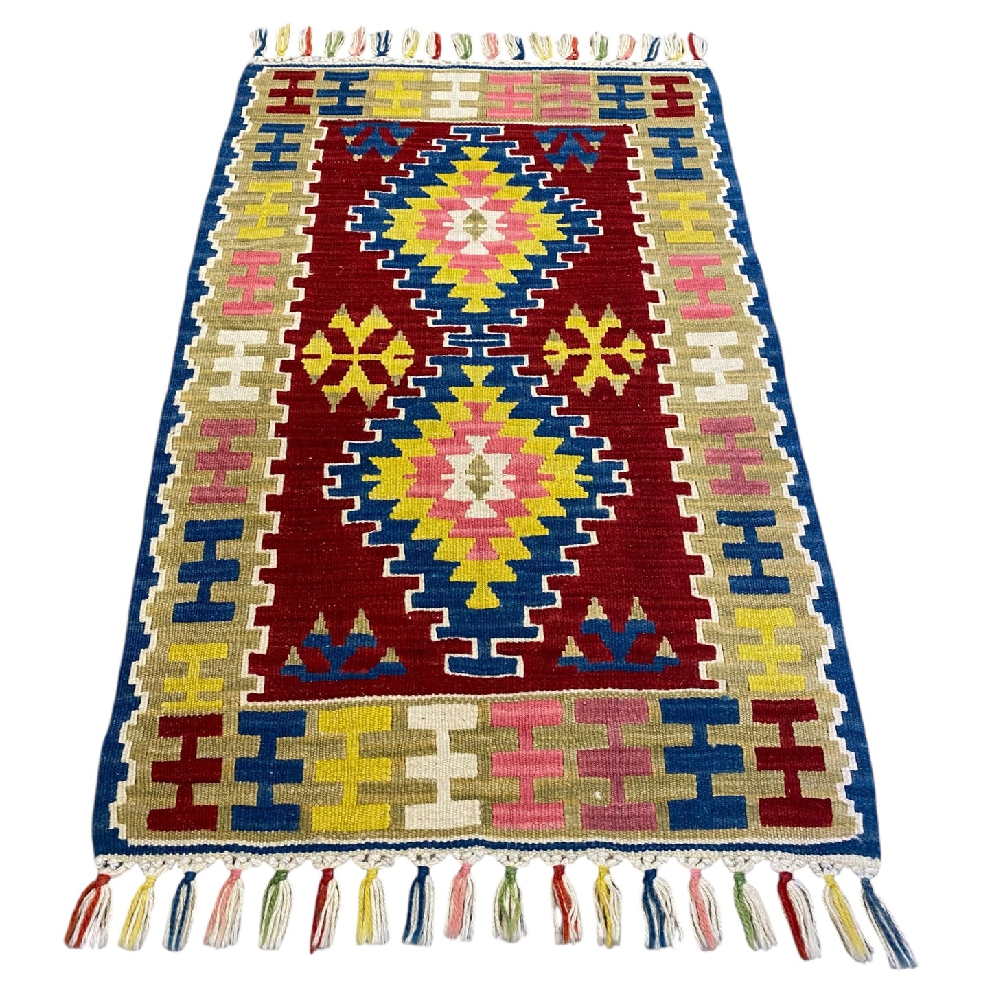 2'X3' Finest Small Turkish Kilim Rug - Kilim Art Gallery