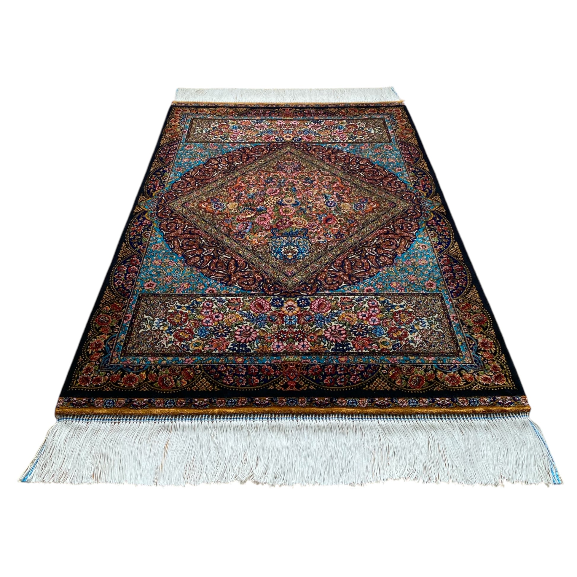 2'x3' Qum Modal Silk Rug