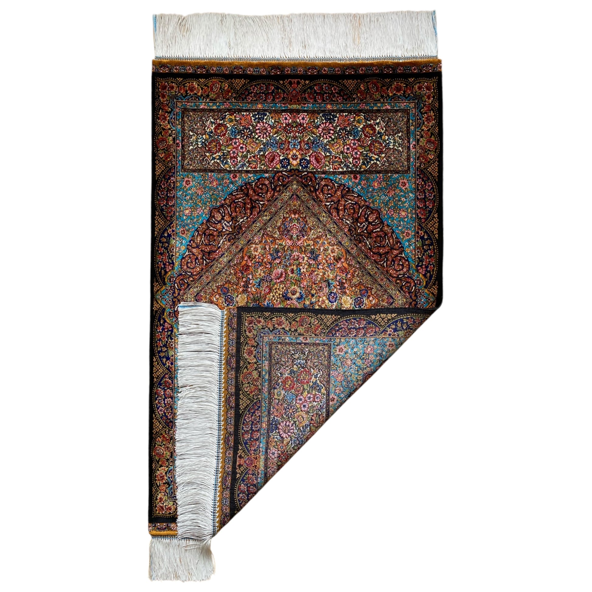 2'x3' Qum Modal Silk Rug - Kilim Art Gallery