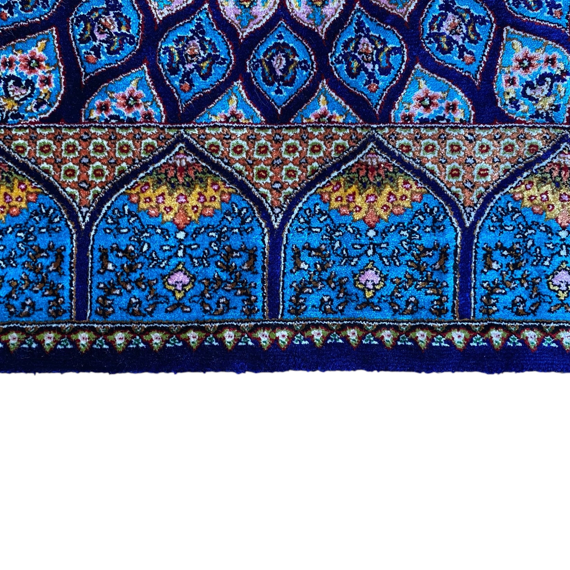 2'x3' Turquoise Blue Modal Silk Rug - Kilim Art Gallery